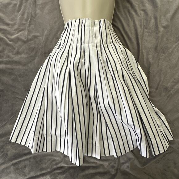 KATE SPADE BROOME STREET Skirt Womens 2 White Striped Preppy Classic Coastal - Picture 1 of 8